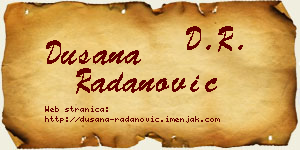 Dušana Radanović vizit kartica
